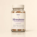 Frasco Lume° Menopause + Perimenopause Support — vidro com cápsulas âmbar e cream